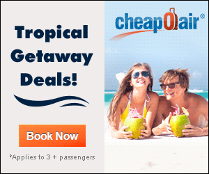 Tropical Getaway Deals!  Take up to $40 ◊ off our fees with Promo Code GETAWAYS40. Book Now!